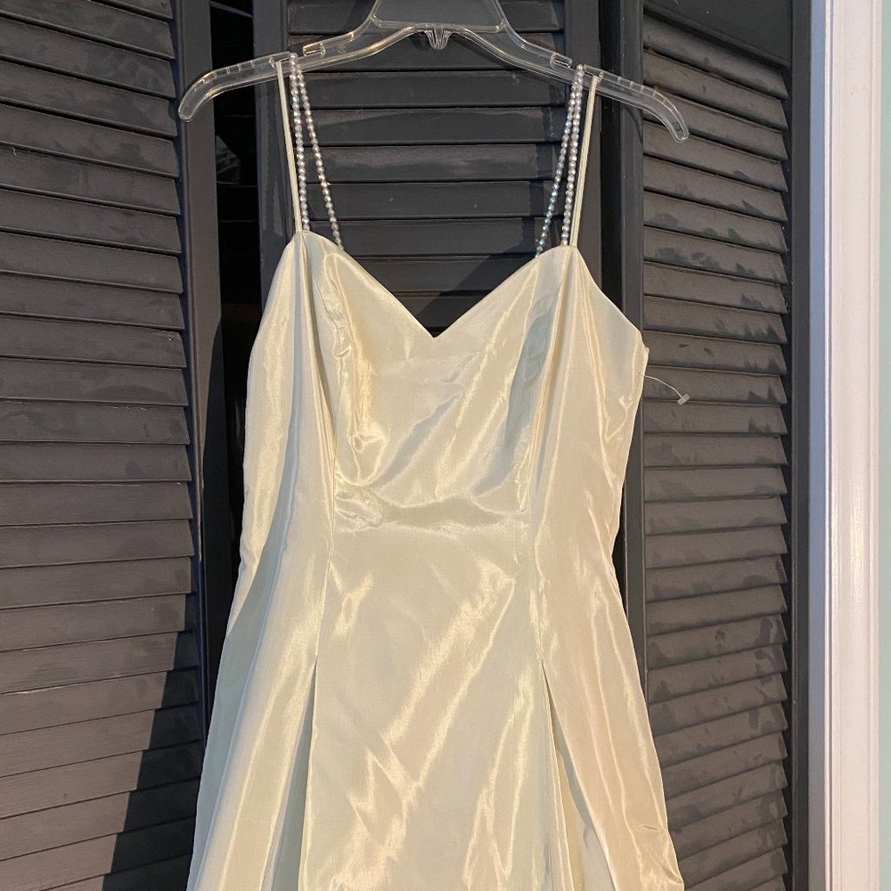 Sage green vintage prom dress